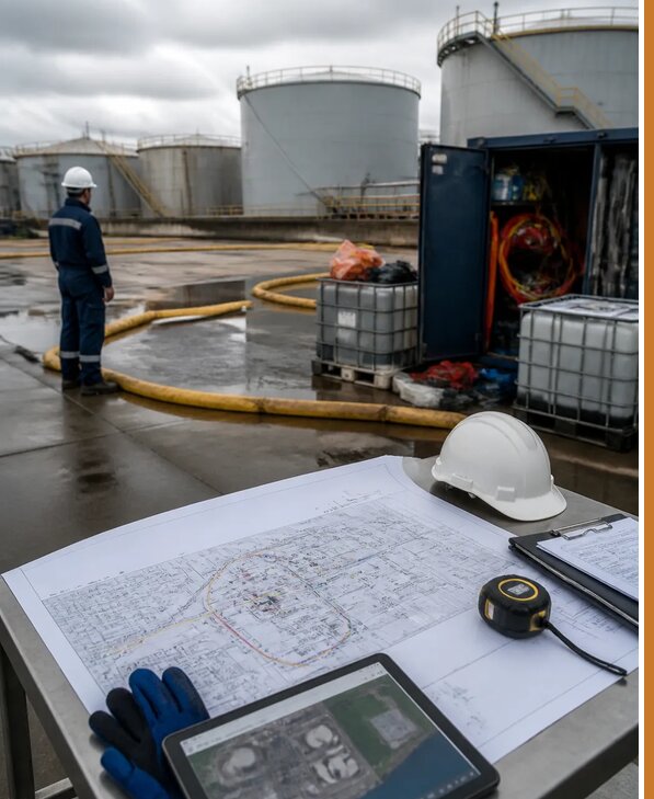 Разработка плана ликвидации разливов нефти в Курске